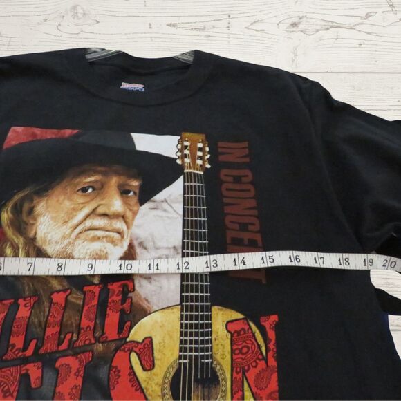 Willie Nelson Shirt Sz M Unisex, Black, Souvenir 2014 Live Concert Souvenir - Picture 7 of 9